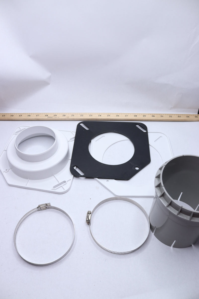 SnugDryer Space-Saving Dryer Vent Connection Kit White 9.4" x 9.3" x 7.7" DVME