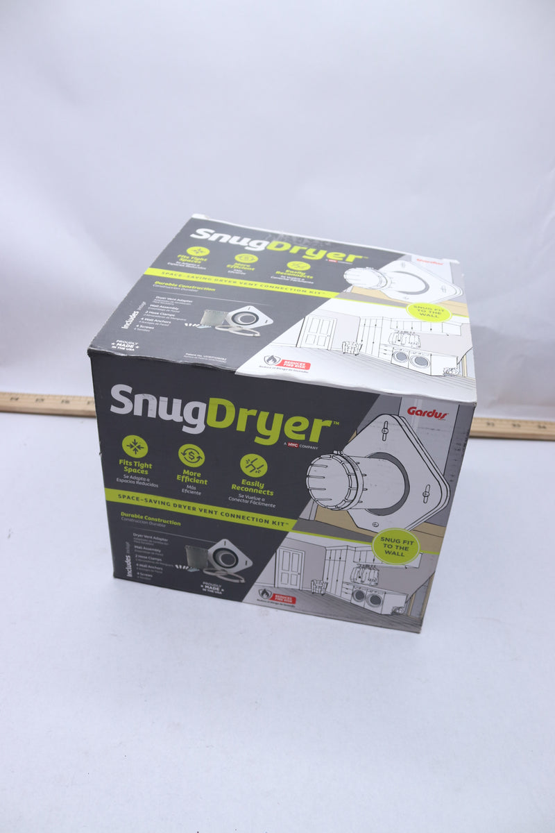 SnugDryer Space-Saving Dryer Vent Connection Kit White 9.4" x 9.3" x 7.7" DVME