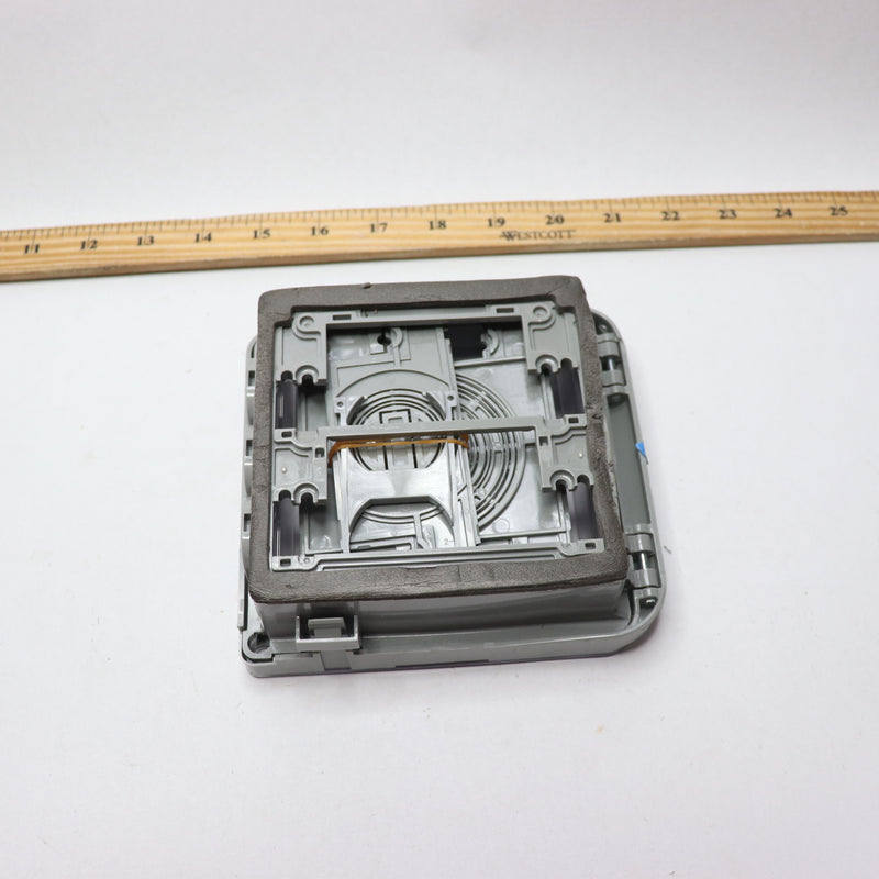 Receptacle Cover 2-Gang Extra Duty Non-Metallic Low Profile - Complete