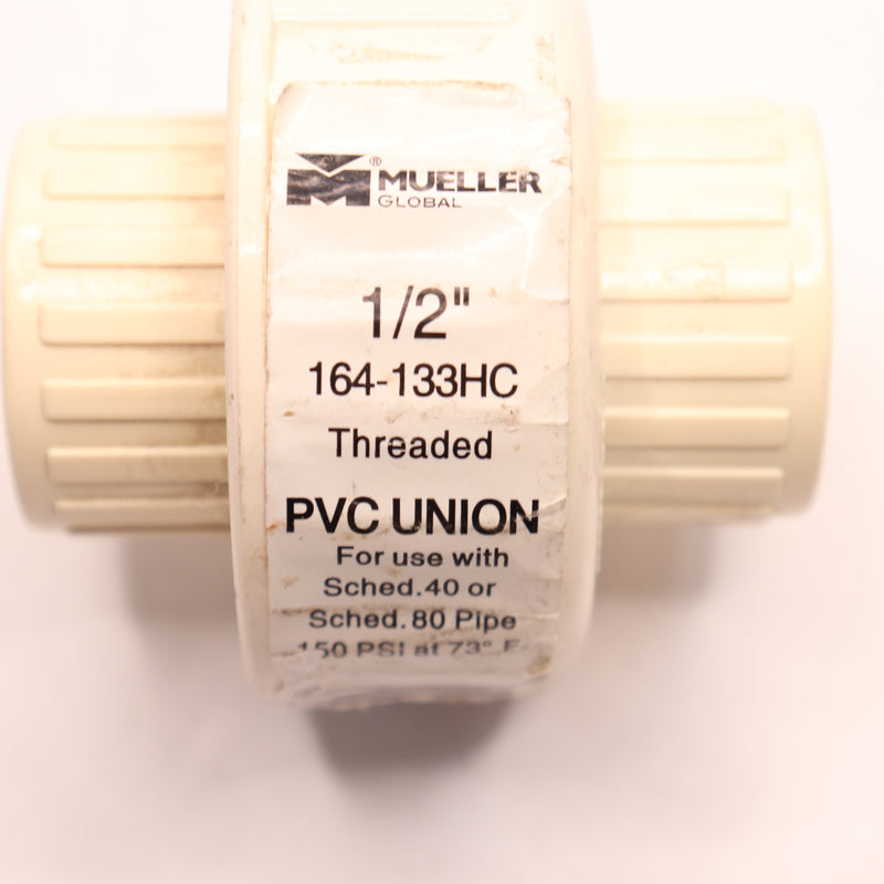 Mueller Schedule 80 Threaded Union PVC 1/2" 164-133HC