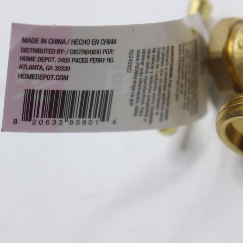 Everbilt Garden Hoses No-Kink Hose Bibb MPT X MHT Brass 1/2" 881 851