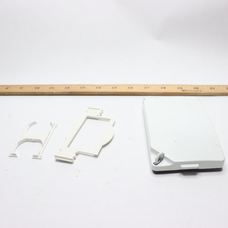 1-Gang Horizontal/Vertical Metallic Weatherproof Flat Cover 24-in-1 White