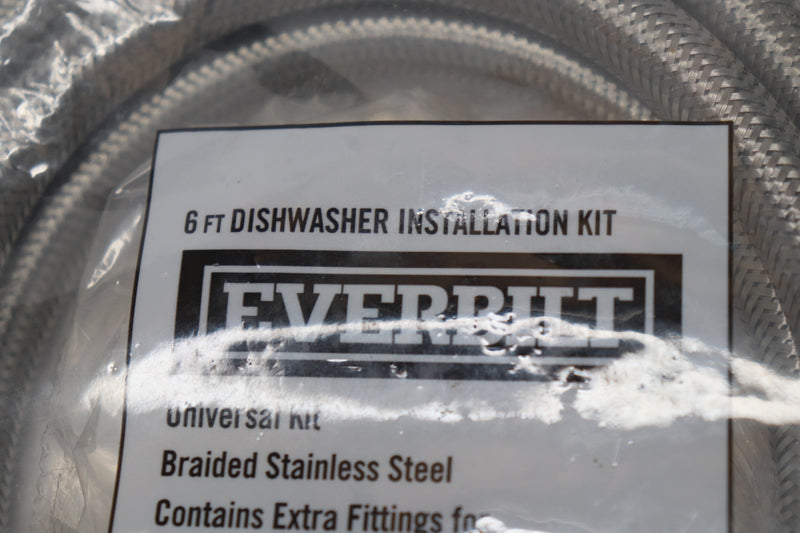 Everbilt Dishwasher Installation Kit w/ Fittings 304 Stainless Steel 6ft 69005HD