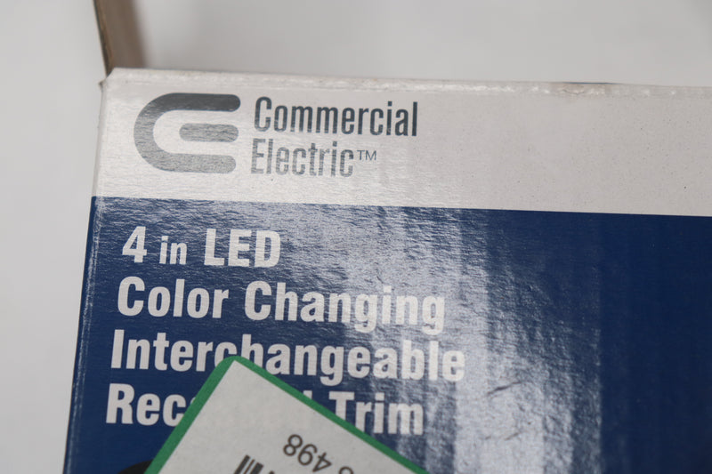 Commercial Electric LED Retrofit Recessed Light Trim White 4"