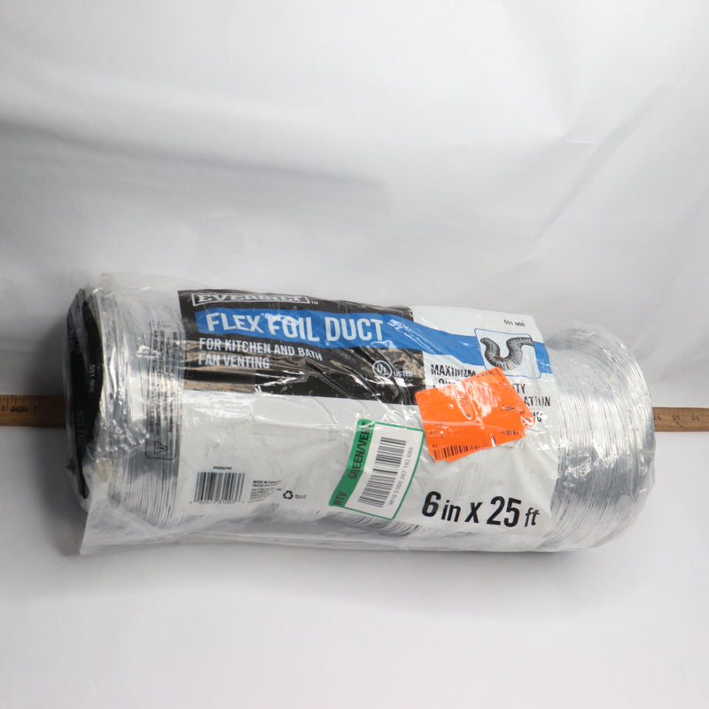 Everbilt Flexible Foil Duct Aluminum 6" x 25ft AF625ULPHD