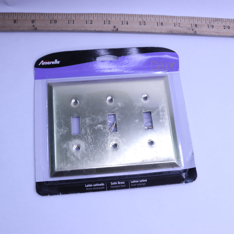 Amerelle Century 3 Toggle Switch Wall Plate 163TTTSB