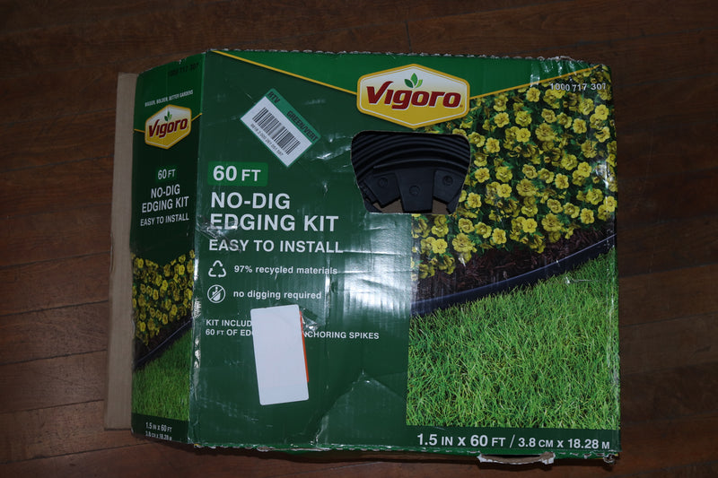 Vigoro No-Dig Landscape Edging Kit Nylon Black 60ft 3001-60HD