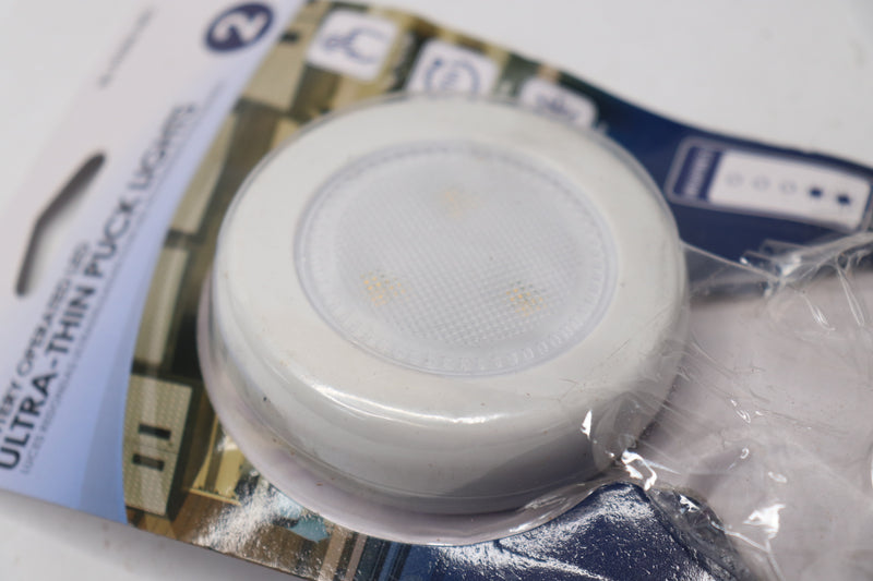 Westek Compact Puck Lights Battery Operated White BL-PUTN-W2