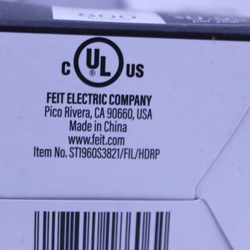 Feit Electric Dimmable Vintage LED Light Bulb Warm White ST19 E26 2100K 60W