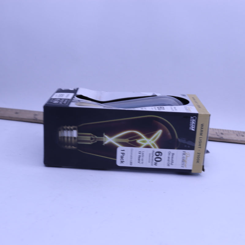 Feit Electric Dimmable Vintage LED Light Bulb Warm White ST19 E26 2100K 60W