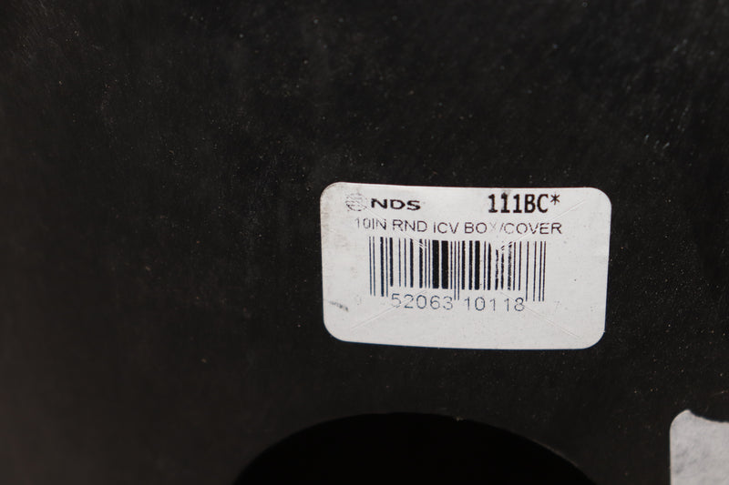 NDS Standard Series Round Valve Box Black 10"x12" 111BC