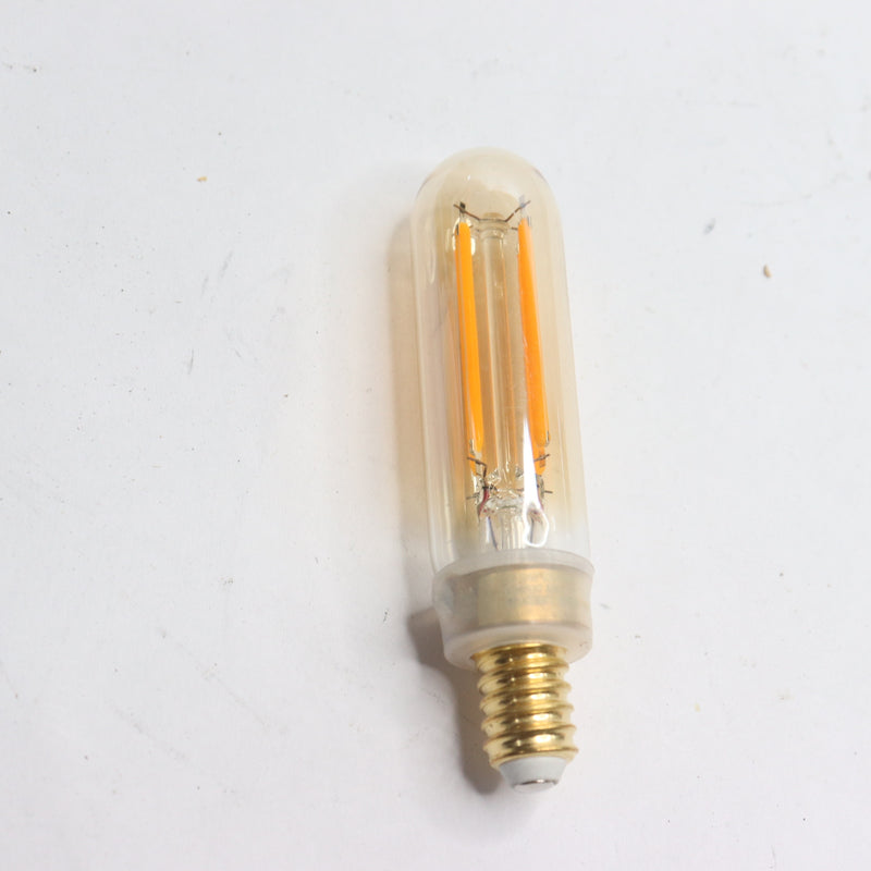 (2-Pk) Feit Candelabra Vintage LED Light Bulb Glass Warm White T6 40W