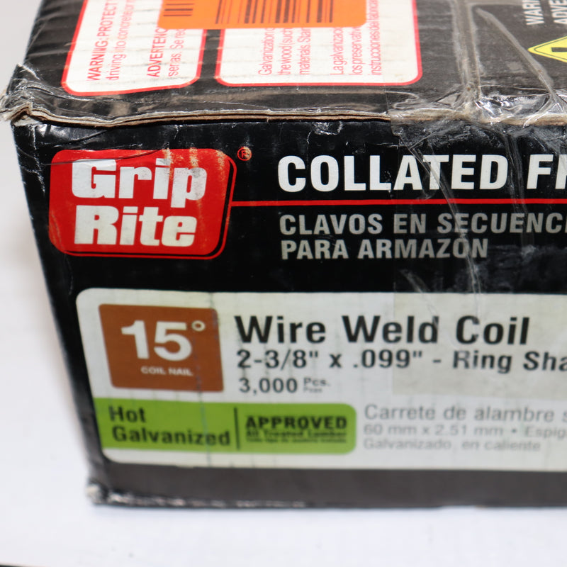 (Approx. 3000) Grip Rite Prime Guard 15-Deg Exterior Coil Framing Nail