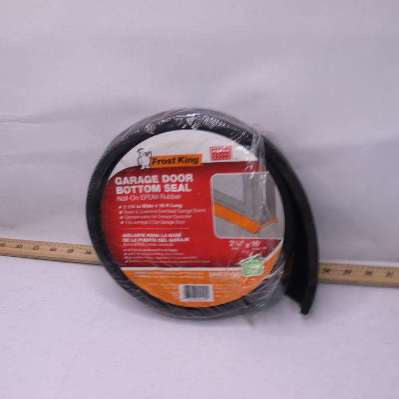 Frost King Garage Door Bottom Seal Rubber Black 2-1/4" x 16ft