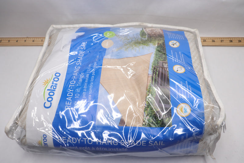 Coolaroo Shade Sail Triangle Ready to Hang Shade Sail Pebble 11 Ft. x 10"