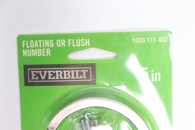 Everbilt Floating or Flush Plated House Number 2 Satin Nickel 5" 1003111482