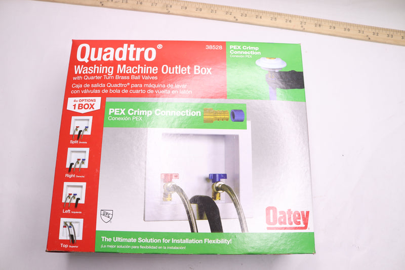 Oatey Quadtro Washing Machine Outlet Box 1/4" Turn x 2" Hub 38528