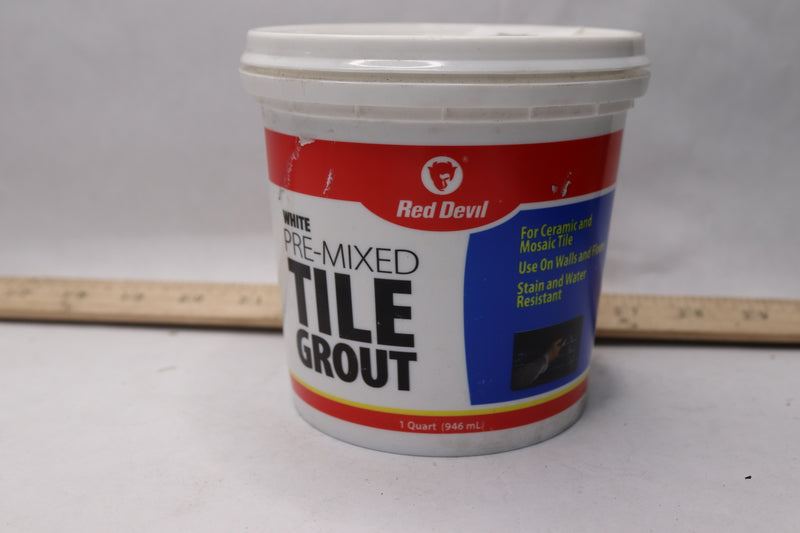 Pre-Mixed Tile Grout White 1 Quart 0424