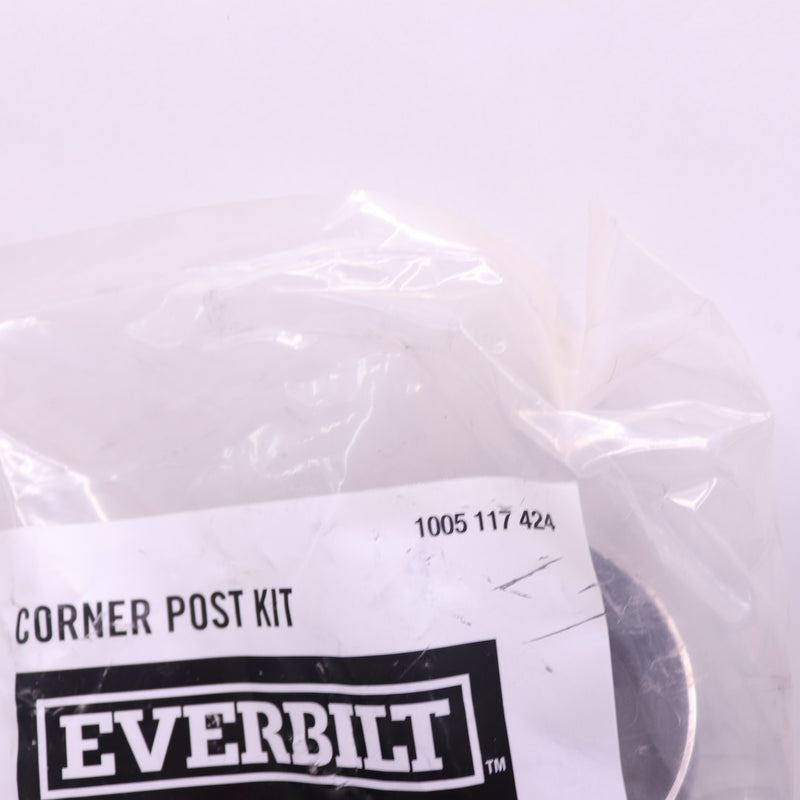 Everbilt Chain Link Fence Corner Post Kit Galvanized Steel 2-3/8" - Sealed