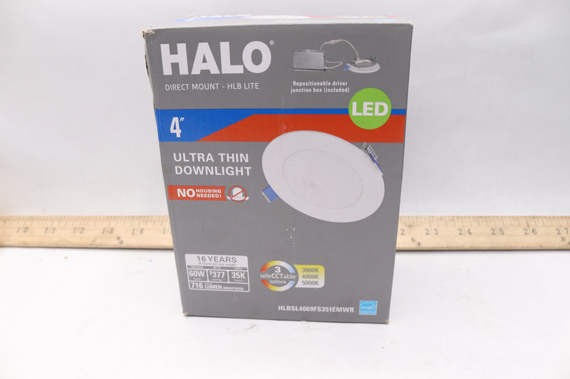 Halo Cooper Direct Mount Ultra Thin 4" LED Recessed Downlight 10.1W HLBSL