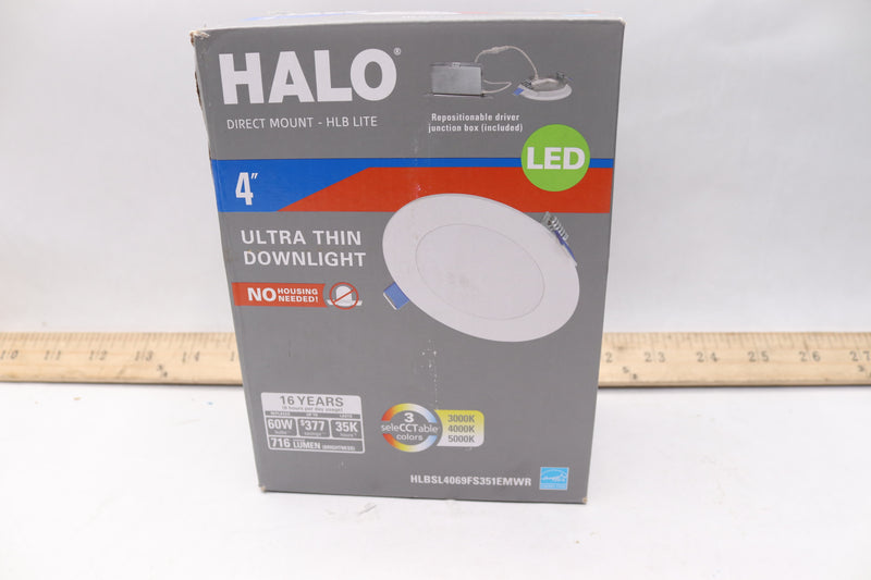 Halo Cooper Direct Mount Ultra Thin 4" LED Recessed Downlight 10.1W HLBSL