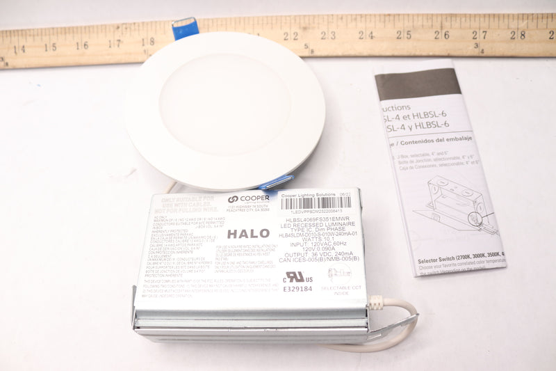 Halo Cooper Direct Mount Ultra Thin 4" LED Recessed Downlight 10.1W HLBSL