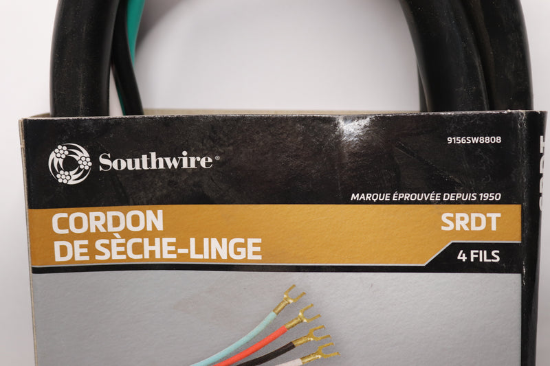 Southwire Dryer Power Supply Cord 125/250V 30-Amp 6Ft. 9156SW8808