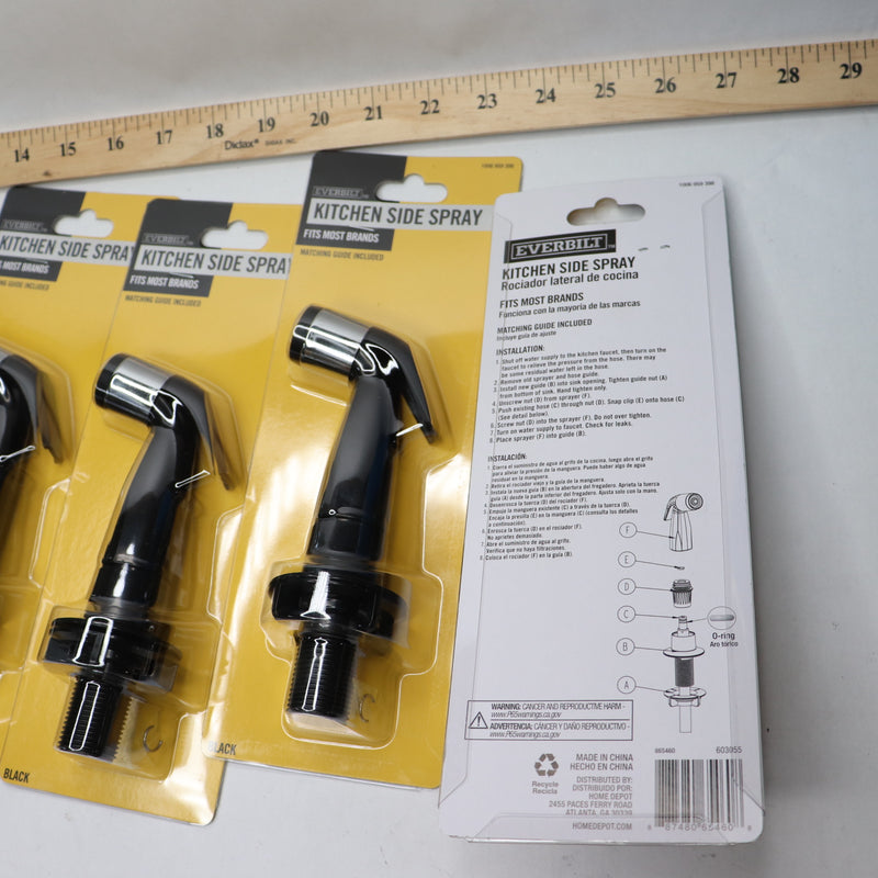 (4-Pk) Everbilt Kitchen Side Spray Black 1006 959 398