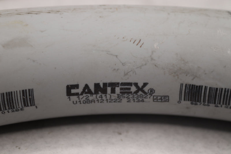 Cantex Electrical Conduit 90 Degree Elbow PVC Schedule 40 1-1/2" Dia. B5233827U