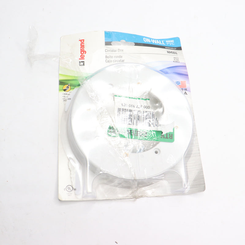 Legrand Round Fixture Box White 40949-NMW4-RC-071318