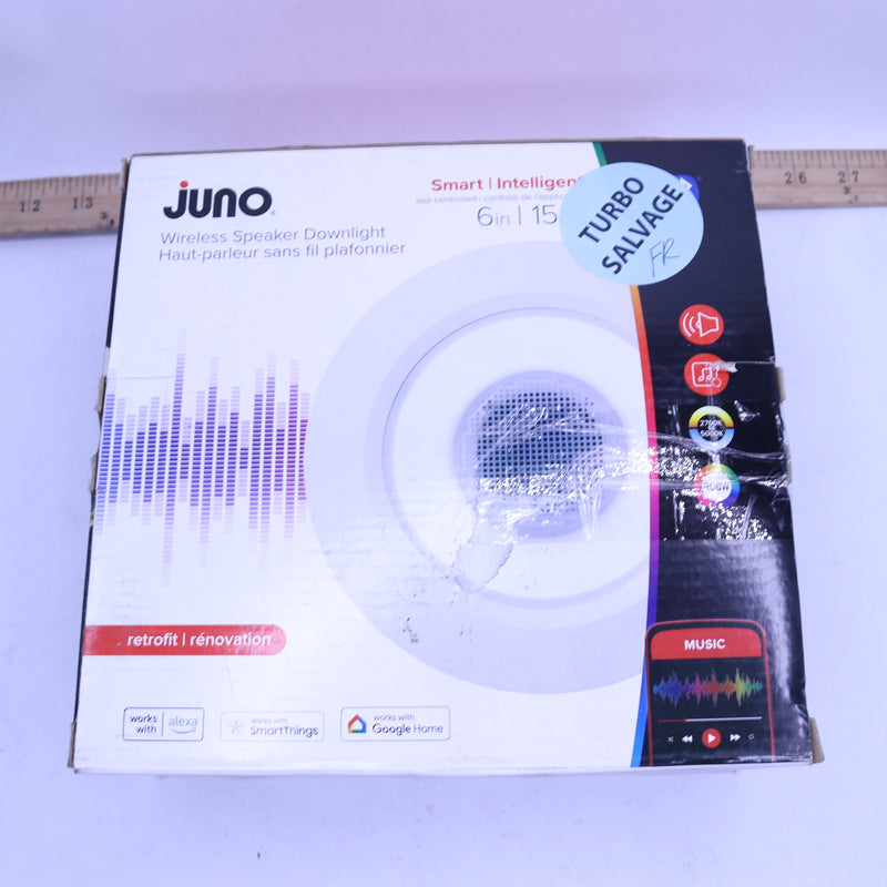 Juno Smart RGBW Speaker Downlight White 6" 279GR0