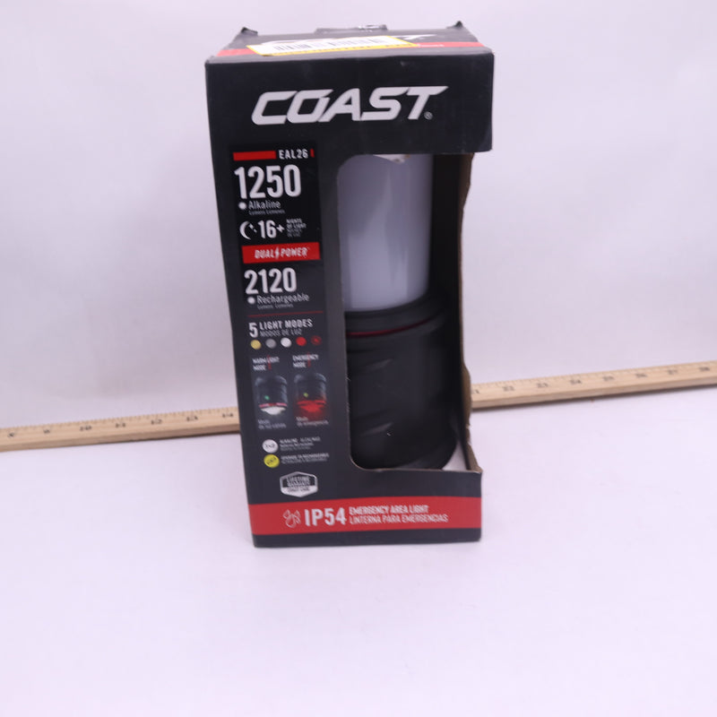 Coast Battery Dual Power Camping Lantern Flashlight 1250 Lumens 30830