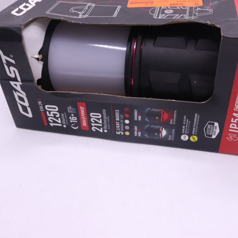 Coast Battery Dual Power Camping Lantern Flashlight 1250 Lumens 30830