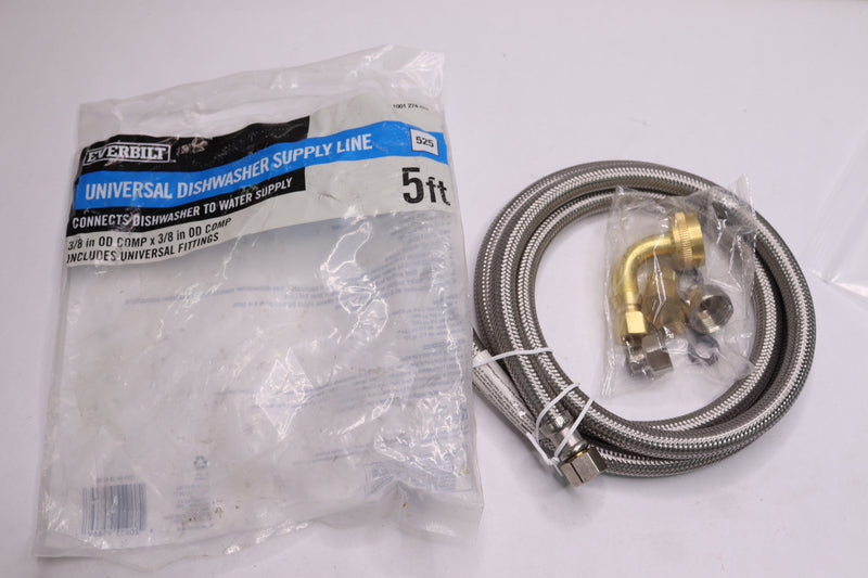 Everbilt Universal Dishwasher Supply Line Stainless Steel 7223-60-38-6E-EB