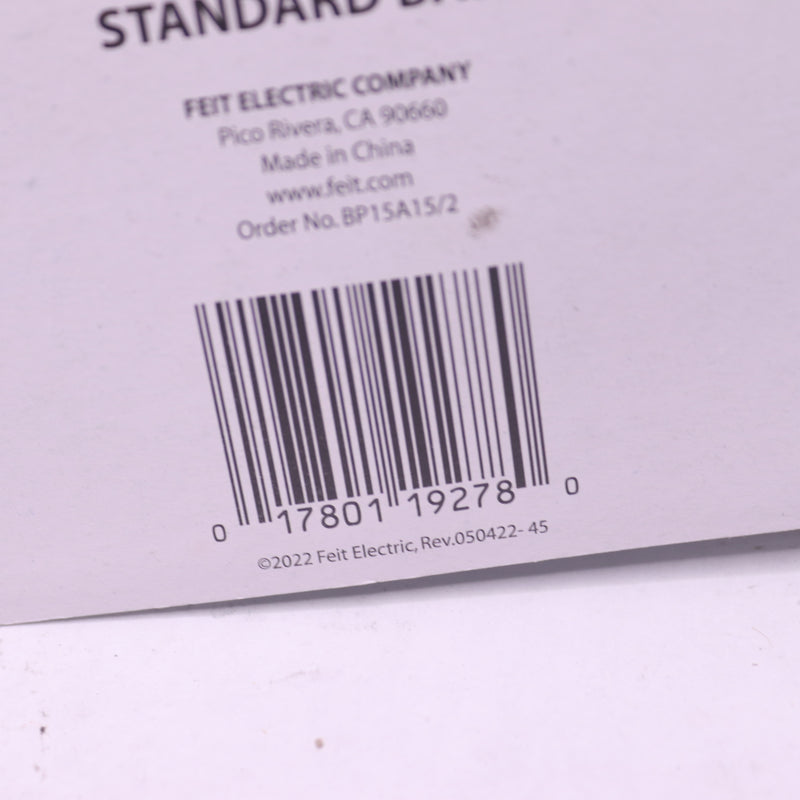 (2-Pk) Feit Electric Fan Bulb BP15A15/2