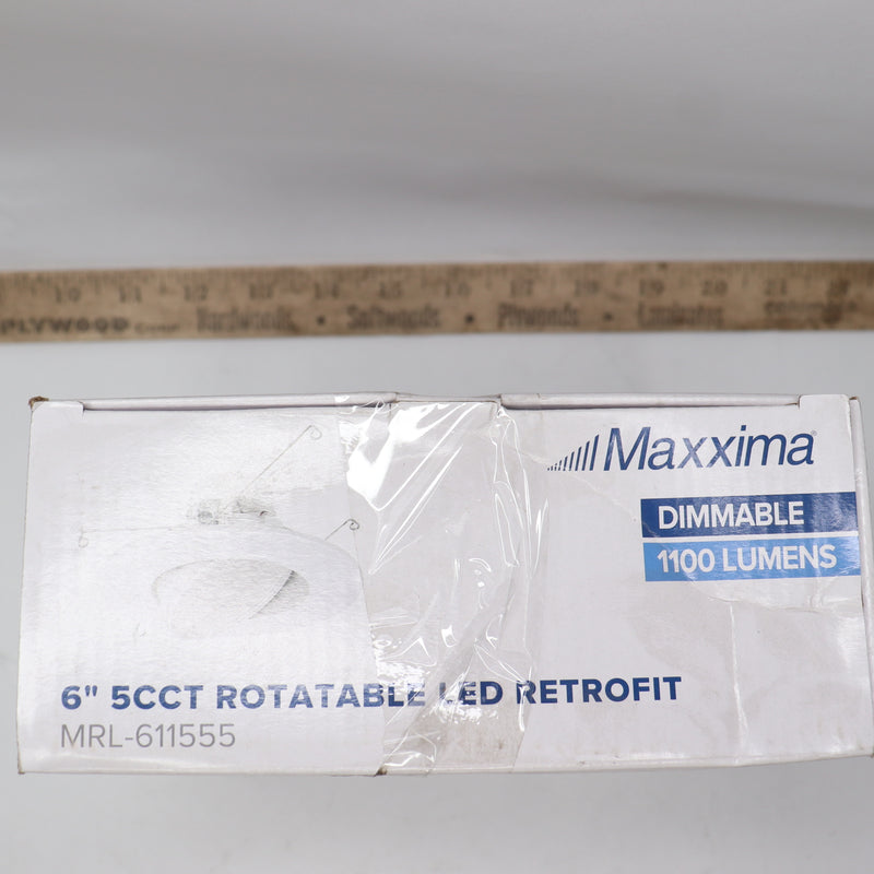 Maxxima Rotatable LED Retrofit Downlight Gimbal 1100 Lumens 11 Watts 5" and 6"