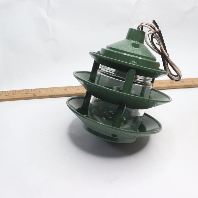 Nuvo Pagoda Pathlight Fixture Small Hood Green 1-Light 2-Tier 77-323