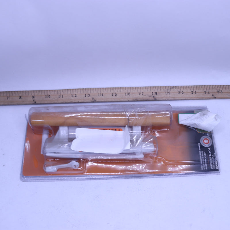 Prime-Line Sliding Glass Door Handle Set White Fits 3-15/16" C1204