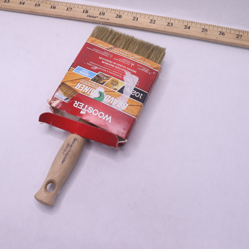 Wooster Bravo Stainer Flat China Bristle Paint Brush Polyester/White 4"