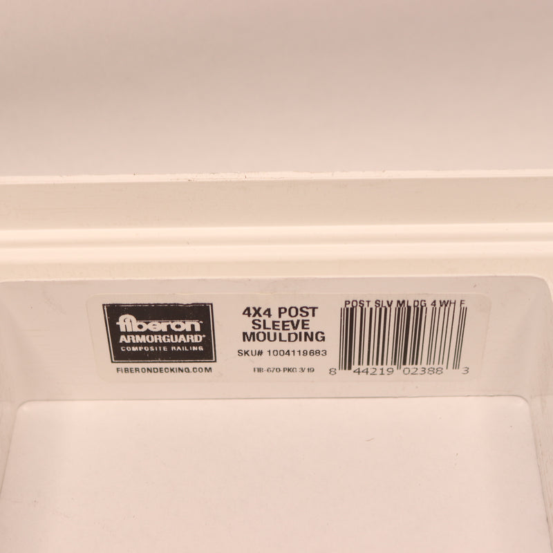 Fiberon Post Sleeve Base Molding White 4" x 4" POSTSLVMLDG4WHF