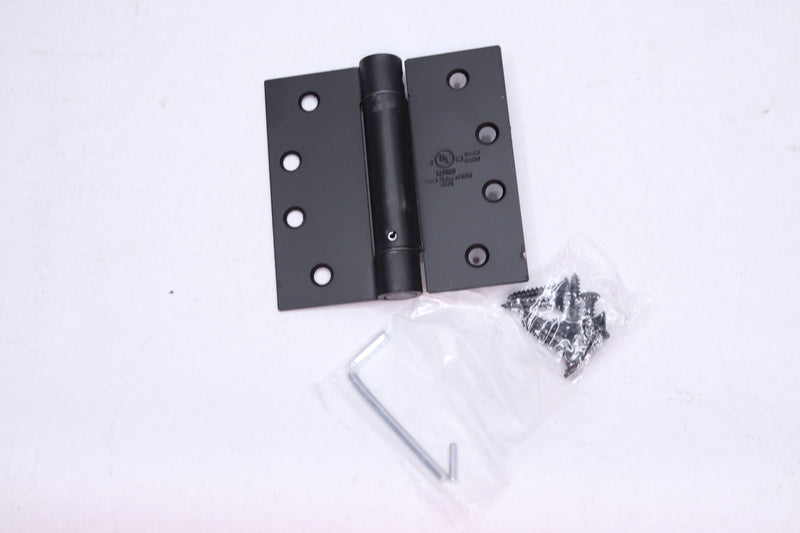 Everbilt Adjustable Spring Door Hinge Square Matte Black 4" 29447