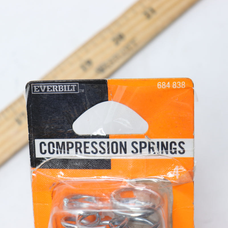 (4-Pk) Everbilt Compression Springs Zinc Plated 11/16" x 1-1/4" and 7/8" x 4"