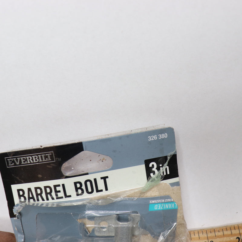 Everbilt Barrel Bolt Galvanized 3" 326 380