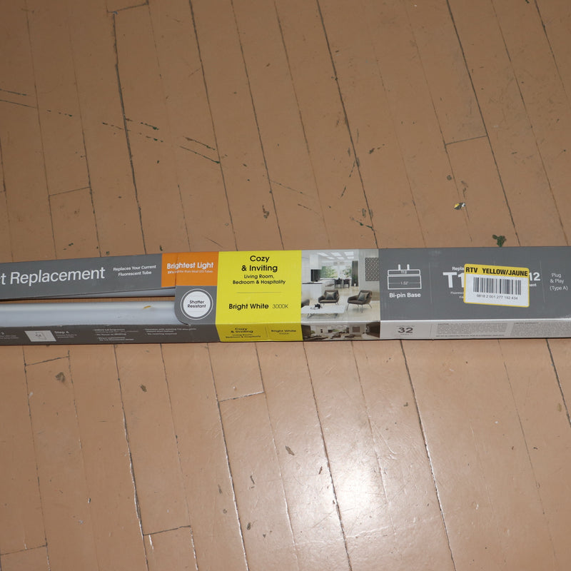 (2-Pk) Feit Electric Linear Plug & Play Bi-Pin Base T12 LED Linear Lamp