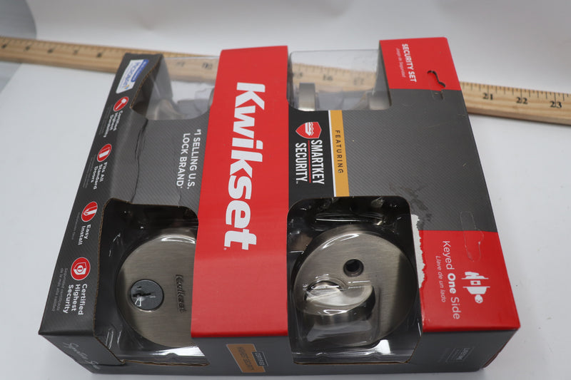 Kwikset 991 Pismo Keyed Entry Knob and Single Cylinder Deadbolt Combo Pack