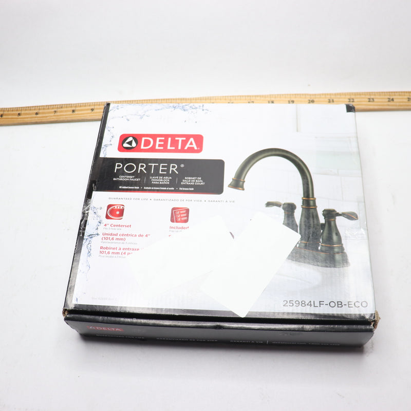 Delta 2-Handle Bathroom Faucet  Oil Rubbed Bronze 4" Centerset - No Hardware