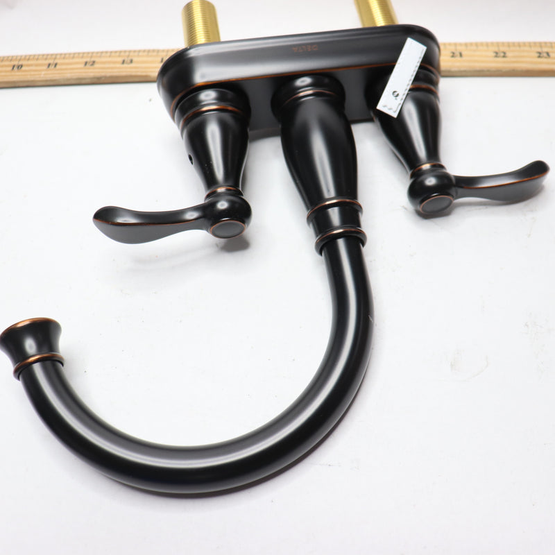 Delta 2-Handle Bathroom Faucet  Oil Rubbed Bronze 4" Centerset - No Hardware