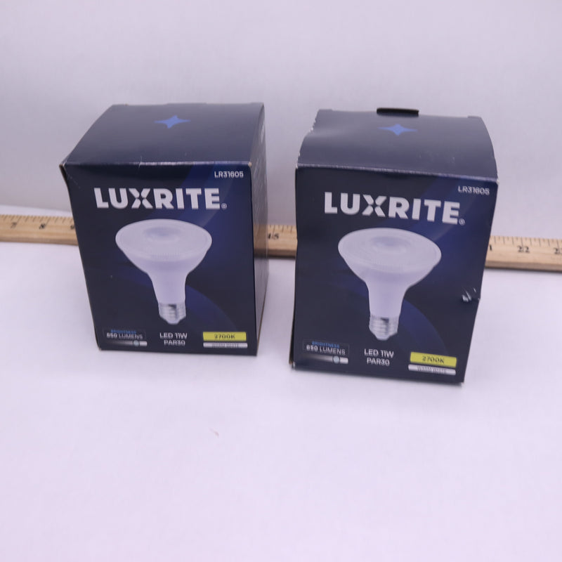 (2-Pk) Luxrite LED PAR30 Flood Light Bulb 850 Lumens 2700K Warm White LR31605