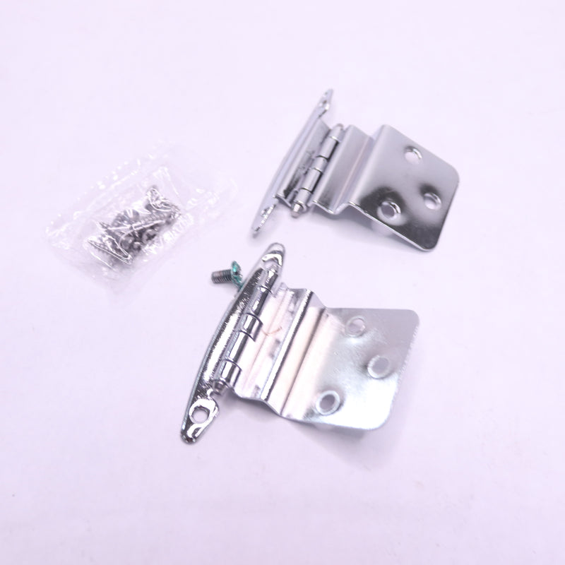 (2-Pk) Liberty Cabinet Hinge without Spring Chrome 3/8" Inset H00930C-CHR-O3