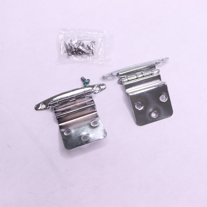 (2-Pk) Liberty Cabinet Hinge without Spring Chrome 3/8" Inset H00930C-CHR-O3